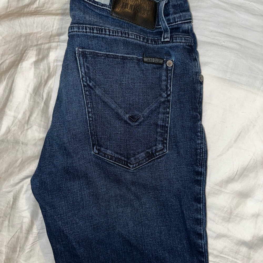32x30 Hudson Blake Slim Straight Dark Blue Jeans